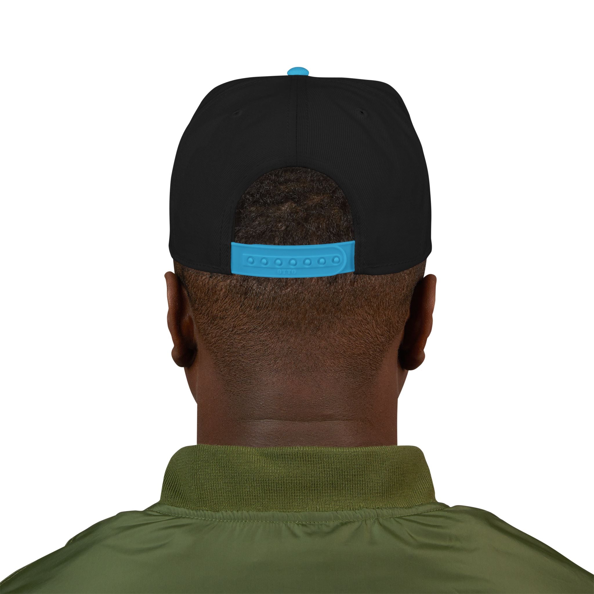 Embroidered Snapback Cap with Retro 'Squitin' Patch