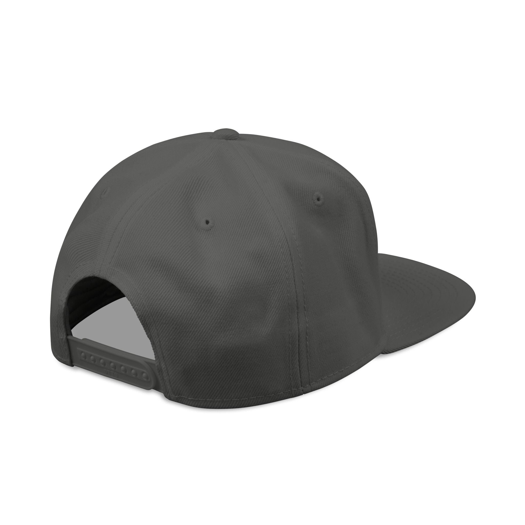 Embroidered Snapback Cap with Retro 'Squitin' Patch