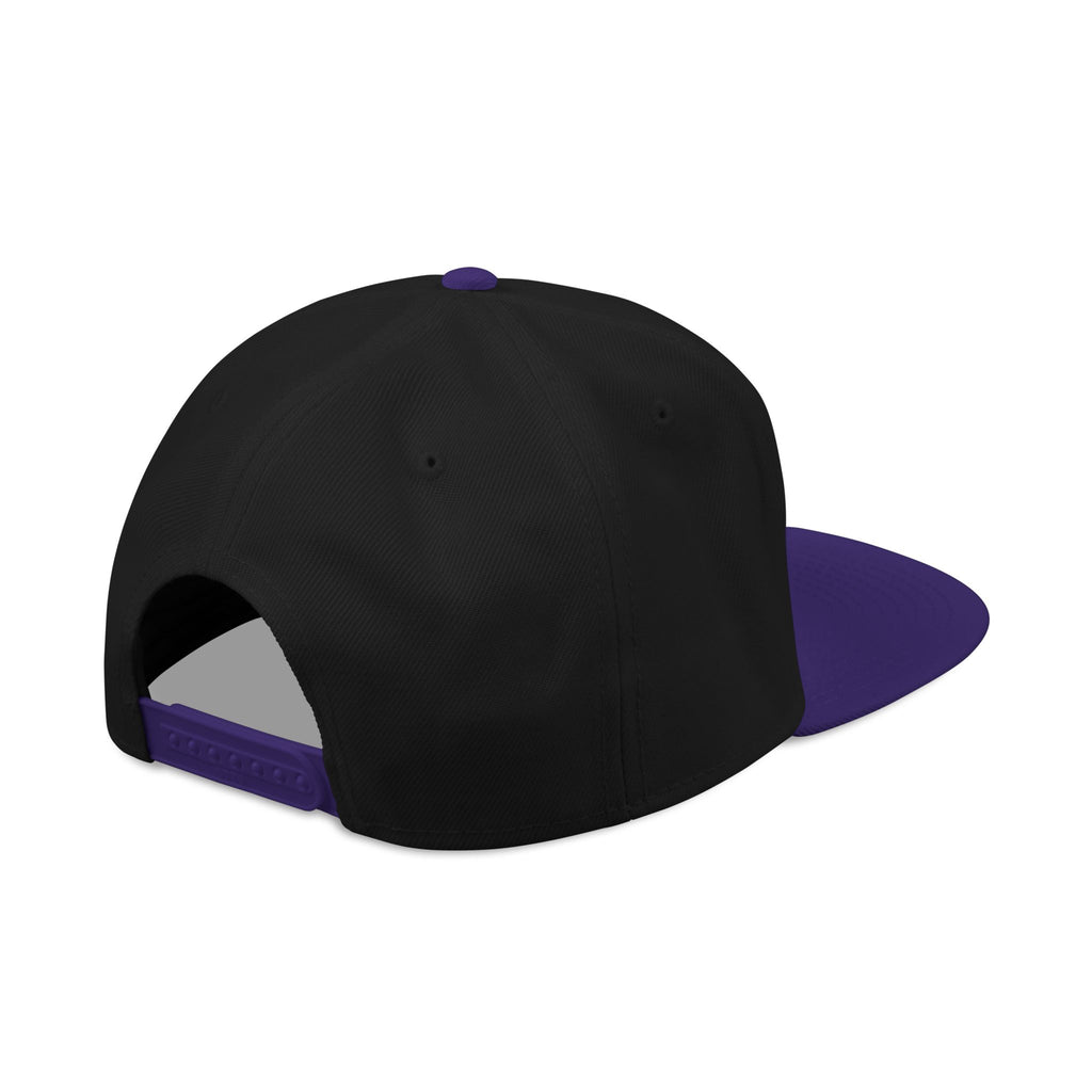 Embroidered Snapback Cap with Retro 'Squitin' Patch